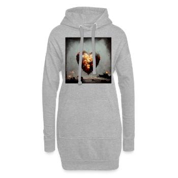 Herz Love Abstract Collection 29 - Hoodie-Kleid - Grau meliert - Vorne
