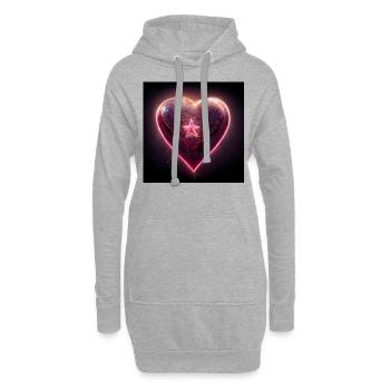 Herz Love Abstract Collection 33 - Hoodie-Kleid - Grau meliert - Vorne
