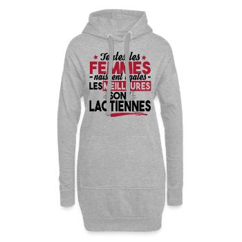 Laotienne Laos Asie Pays Origine Cadeau T-shirt - Sweat-shirt à capuche long Femme - gris chiné - Devant