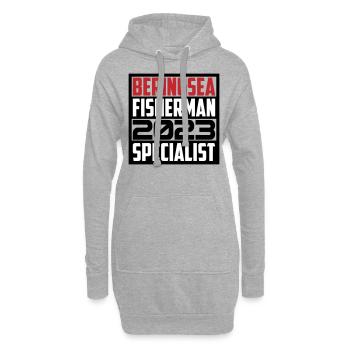 Béring Sea Fisherman 2023 Idée cadeau de spécialiste - Sweat-shirt à capuche long Femme - gris chiné - Devant