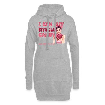 Saint-Valentin Amour de soi - Sweat-shirt à capuche long Femme - gris chiné - Devant