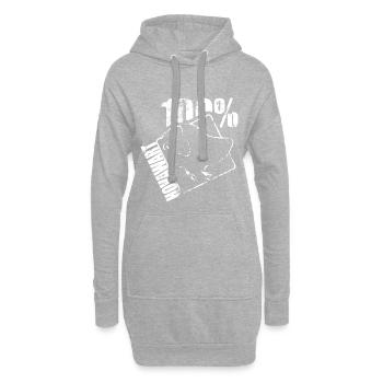 Hovawart 100 - Sweat-shirt à capuche long Femme - gris chiné - Devant