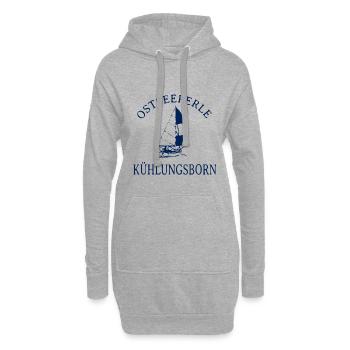 Voilier Ostseeperle Kühlungsborn - Sweat-shirt à capuche long Femme - gris chiné - Devant