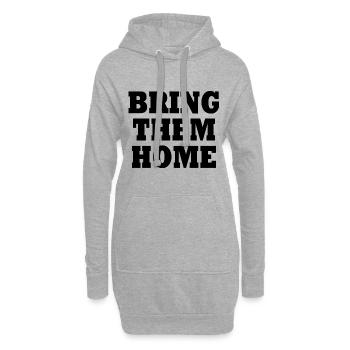 Bring them home - Sweat-shirt à capuche long Femme - gris chiné - Devant