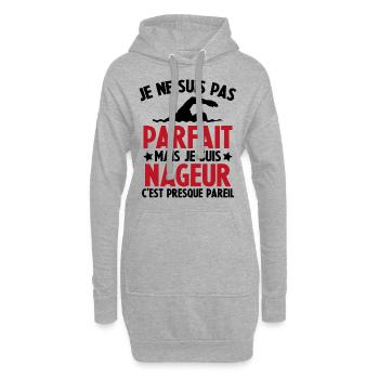 Je ne suis pas Parfait NAGEUR cadeau NAGEUR - Sweat-shirt à capuche long Femme - gris chiné - Devant