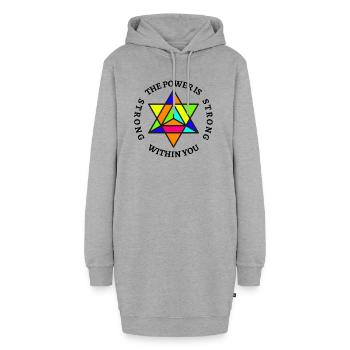 The Power is Strong Within You - Hoodie Dress - heather grey - Front