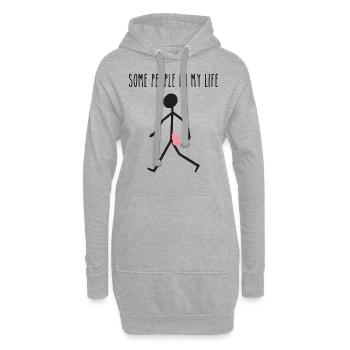 einige Menschen in meinem Leben - Hoodie-Kleid - Grau meliert - Vorne