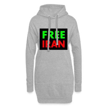 Free iran - Hoodie-Kleid - Grau meliert - Vorne