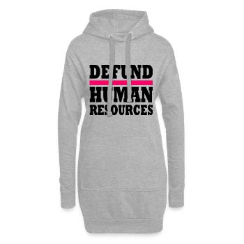 defund human resources - Hoodie-Kleid - Grau meliert - Vorne