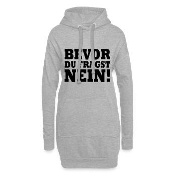 Bevor du fragst nein - Hoodie-Kleid - Grau meliert - Vorne