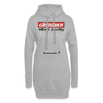 18. Geburtstag Gästebuch 18 Jahre alt Junge - Hoodie-Kleid - Grau meliert - Vorne