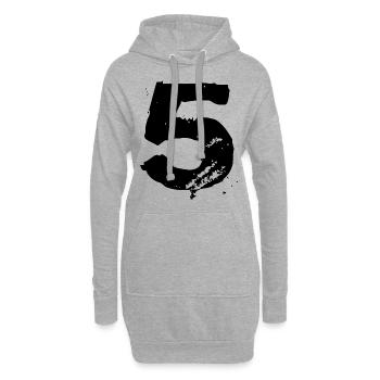Maillot 5 numéros - Sweat-shirt à capuche long Femme - gris chiné - Devant