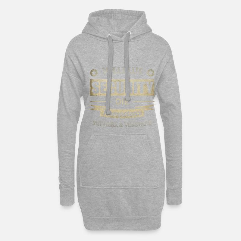 Security Spruch - Hoodie-Kleid - Grau meliert