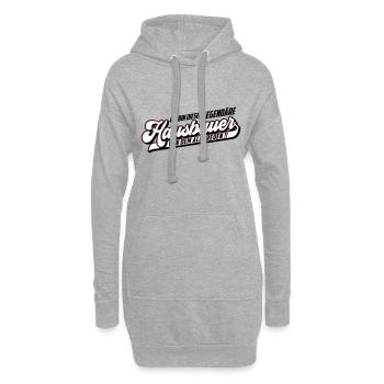 Farbe änderbar | Hausbauer Legendär - Hoodie-Kleid - Grau meliert - Vorne