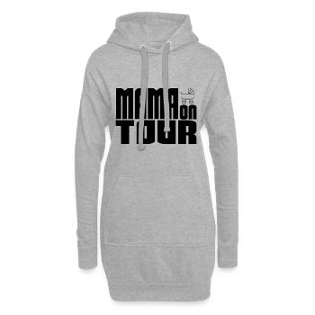 Maman en tournée - Sweat-shirt à capuche long Femme - gris chiné - Devant
