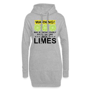 Limette Cadeau - Sweat-shirt à capuche long Femme - gris chiné - Devant