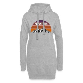 Montagne Montagnes Randonnée Cadeau Vintage - Sweat-shirt à capuche long Femme - gris chiné - Devant