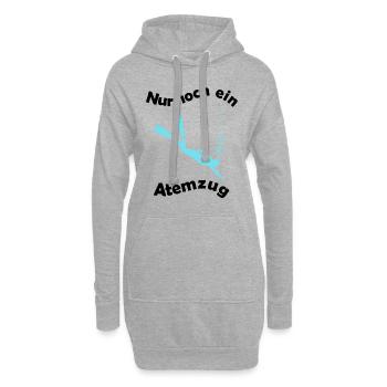 Nur noch ein Atemzug Apnoetaucher - Hoodie-Kleid - Grau meliert - Vorne