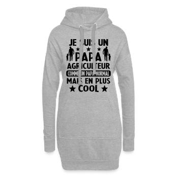 Un Papa Agriculteur C'est Comme Un Papa Normal - Sweat-shirt à capuche long Femme - gris chiné - Devant