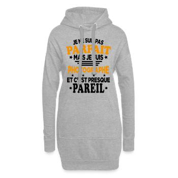 Pas Parfait Mais Je Suis Photographe Idée Cadeau - Sweat-shirt à capuche long Femme - gris chiné - Devant