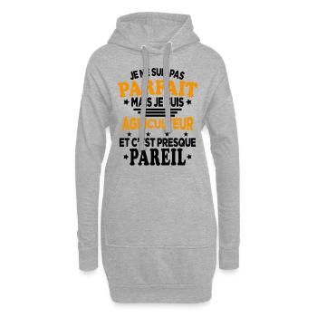 Je ne suis pas parfait mais je suis Agriculteur - Sweat-shirt à capuche long Femme - gris chiné - Devant