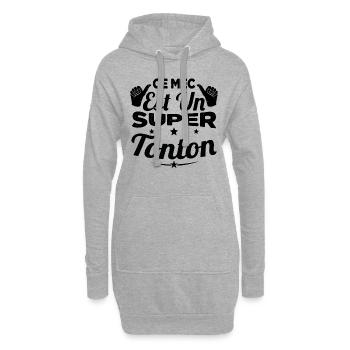 Cadeau Ce Mec Est Un Super Tonton Oncle - Sweat-shirt à capuche long Femme - gris chiné - Devant
