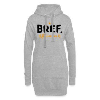 Bref J'Ai 60 Ans Cadeau - Sweat-shirt à capuche long Femme - gris chiné - Devant