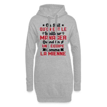 Meilleur Chef a une équipe comme la mienne - Sweat-shirt à capuche long Femme - gris chiné - Devant