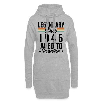Légendaire Depuis 1946 - Sweat-shirt à capuche long Femme - gris chiné - Devant