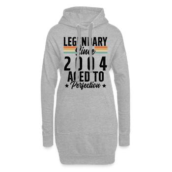 Legendär seit 2004 - Hoodie-Kleid - Grau meliert - Vorne