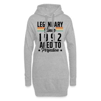 Legendär seit 1992 - Hoodie-Kleid - Grau meliert - Vorne