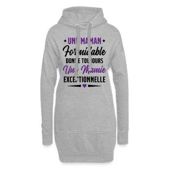 Grand-Mère - Une Mamie Exceptionnelle - Sweat-shirt à capuche long Femme - gris chiné - Devant