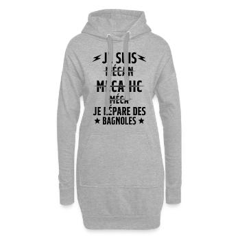 Je suis un Super Mecanicien - idée cadeau - Sweat-shirt à capuche long Femme - gris chiné - Devant