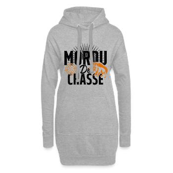Mordu De Chasse Humour Chasseur Cadeau - Sweat-shirt à capuche long Femme - gris chiné - Devant