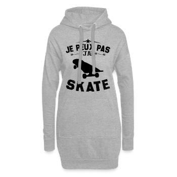 Je Peux Pas J'ai Skate - Sweat-shirt à capuche long Femme - gris chiné - Devant