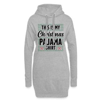 This is my christmas pajama shirt - Sweat-shirt à capuche long Femme - gris chiné - Devant