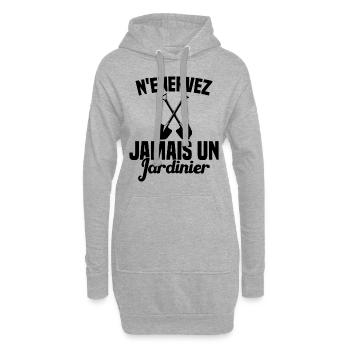N'enervez Jamais Un Jardinier Jardin - Sweat-shirt à capuche long Femme - gris chiné - Devant