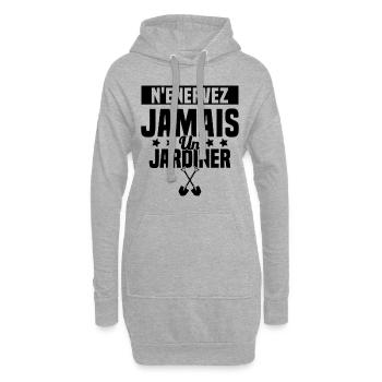 N'enervez Jamais Un Jardinier Jardin - Sweat-shirt à capuche long Femme - gris chiné - Devant
