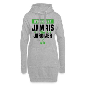 N'enervez Jamais Un Jardinier Jardin - Sweat-shirt à capuche long Femme - gris chiné - Devant