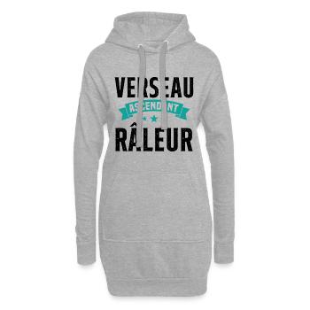 Verseau ascendant râleur cadeau humour signe - Sweat-shirt à capuche long Femme - gris chiné - Devant