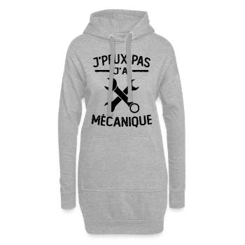 Je Peux Pas J'ai Mécanique Mécanicien Cadeau - Sweat-shirt à capuche long Femme - gris chiné - Devant