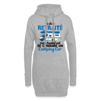 Retraité Mon Boulot Est De Conduire Un Camping Car - Sweat-shirt à capuche long Femme - gris chiné - Devant