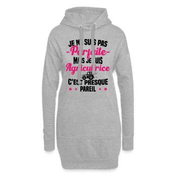 Pas parfaite mais je suis Agricultrice Femme Cool - Sweat-shirt à capuche long Femme - gris chiné - Devant