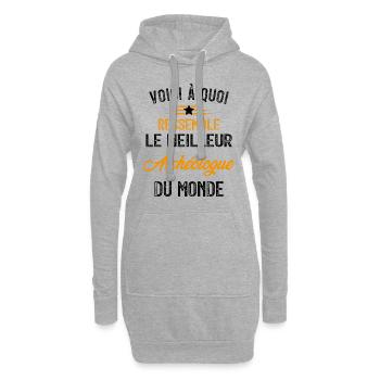 Voici à quoi ressemble le meilleur Architecte - Sweat-shirt à capuche long Femme - gris chiné - Devant