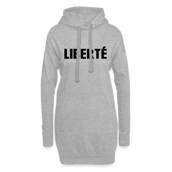 Liberté - Sweat-shirt à capuche long Femme - gris chiné - Devant