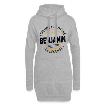 Benjamin L'Homme Le Mythe La Légende - Sweat-shirt à capuche long Femme - gris chiné - Devant