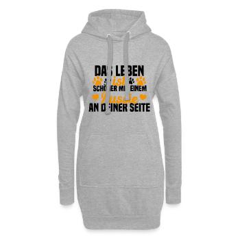 Aussie Chien Drôle de berger australien - Sweat-shirt à capuche long Femme - gris chiné - Devant