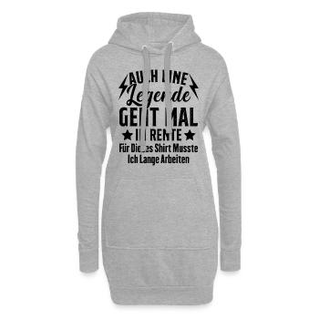 Une légende prend sa retraite Un drôle de retraité - Sweat-shirt à capuche long Femme - gris chiné - Devant