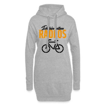 Je Parte Sans Vélo Humour Cadeau cycliste - Sweat-shirt à capuche long Femme - gris chiné - Devant