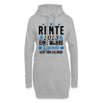 La légende prend sa retraite Cadeau retraité 2023 - Sweat-shirt à capuche long Femme - gris chiné - Devant